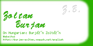 zoltan burjan business card